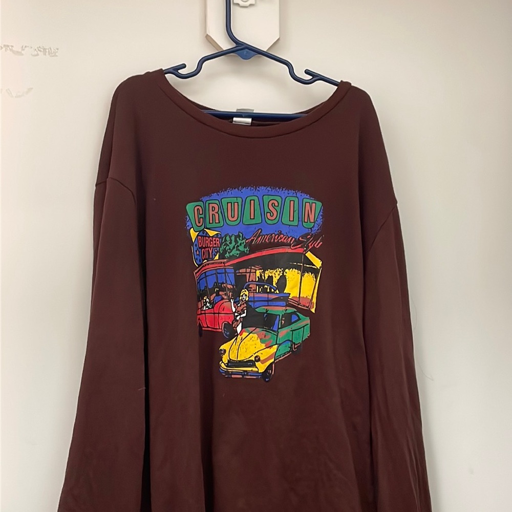 Brown Graphic Sweater Youth